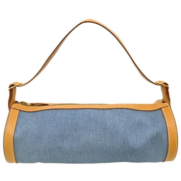 Hermes Light Blue Toile Jean Doremi GM Shoulder Bag 15C□F - Picture 1 of 10